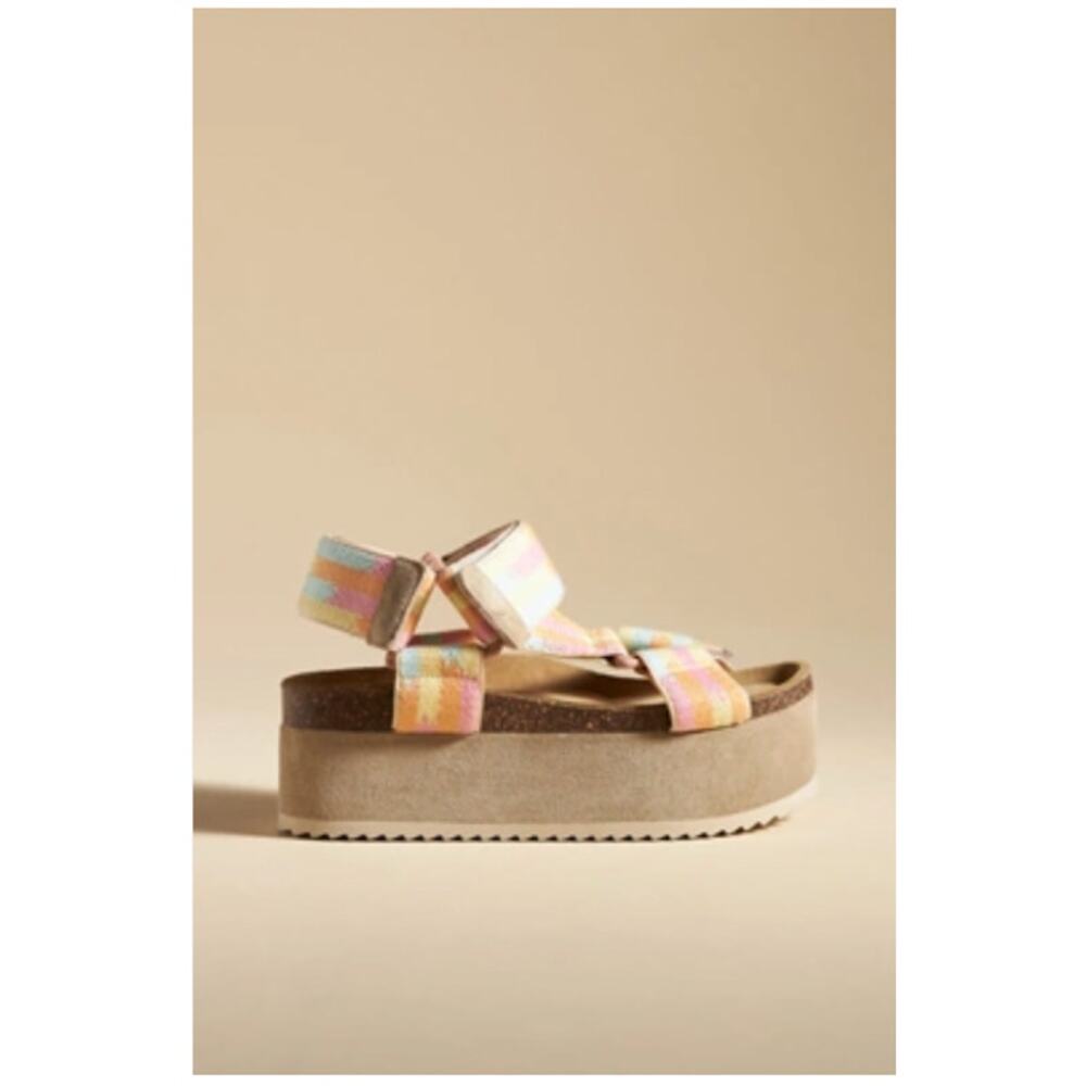 Anthropologie Intentionally Blank Zona Platform Sandals 40 NEW